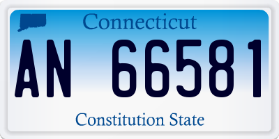 CT license plate AN66581