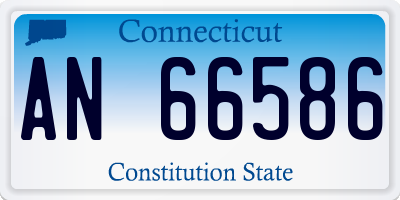 CT license plate AN66586