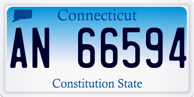 CT license plate AN66594
