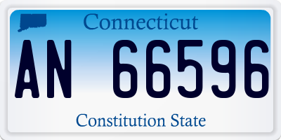 CT license plate AN66596