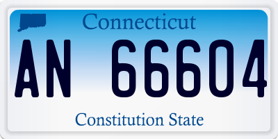 CT license plate AN66604