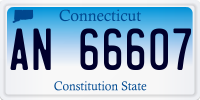CT license plate AN66607