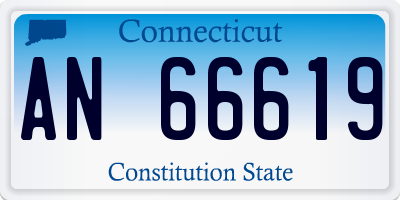 CT license plate AN66619