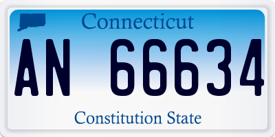 CT license plate AN66634