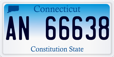 CT license plate AN66638