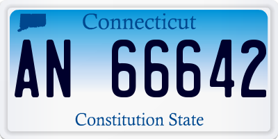 CT license plate AN66642