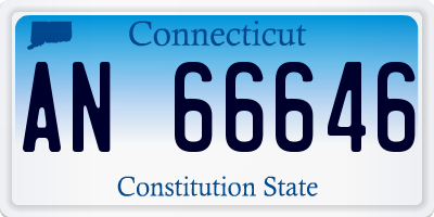 CT license plate AN66646
