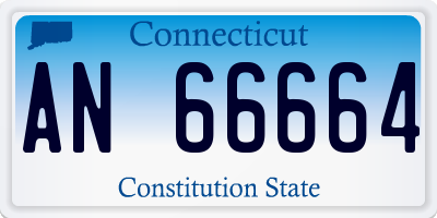CT license plate AN66664
