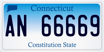 CT license plate AN66669