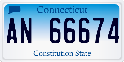 CT license plate AN66674