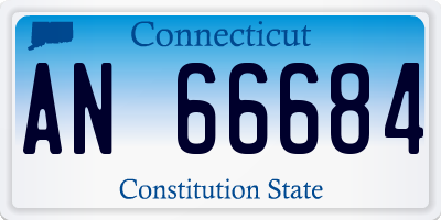 CT license plate AN66684