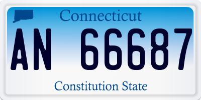 CT license plate AN66687