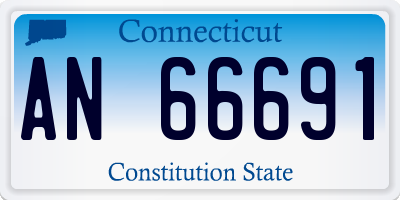 CT license plate AN66691