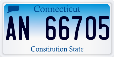 CT license plate AN66705