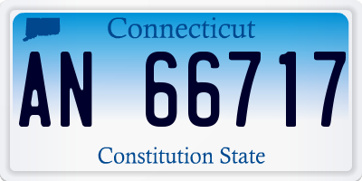 CT license plate AN66717