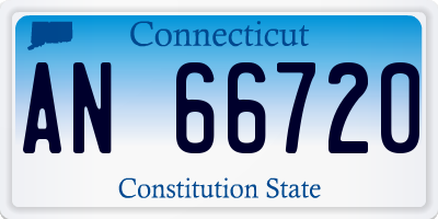 CT license plate AN66720