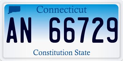 CT license plate AN66729