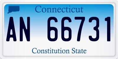 CT license plate AN66731