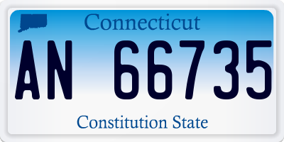 CT license plate AN66735