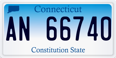 CT license plate AN66740