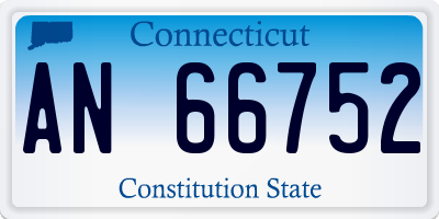 CT license plate AN66752