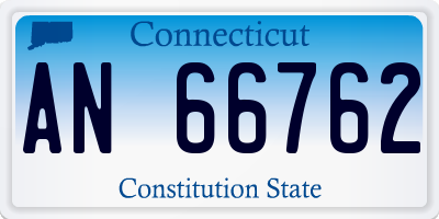 CT license plate AN66762