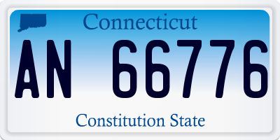 CT license plate AN66776