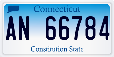 CT license plate AN66784
