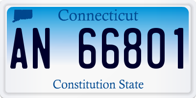 CT license plate AN66801