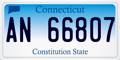 CT license plate AN66807