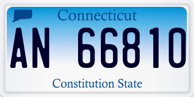 CT license plate AN66810