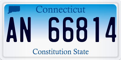 CT license plate AN66814