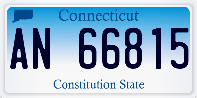 CT license plate AN66815