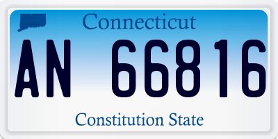 CT license plate AN66816