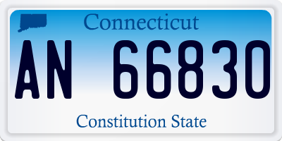 CT license plate AN66830
