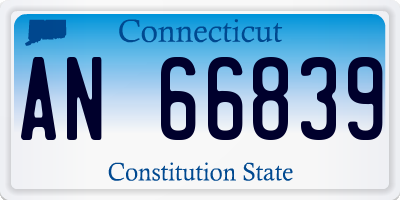 CT license plate AN66839