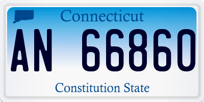 CT license plate AN66860