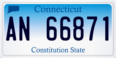CT license plate AN66871