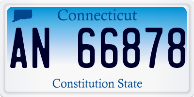 CT license plate AN66878
