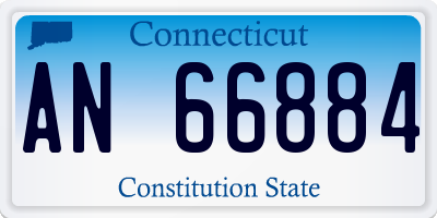 CT license plate AN66884