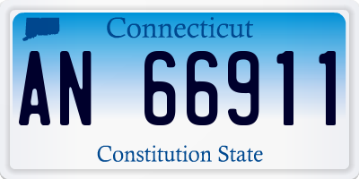 CT license plate AN66911