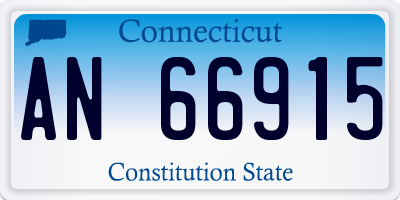 CT license plate AN66915