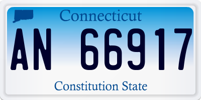 CT license plate AN66917