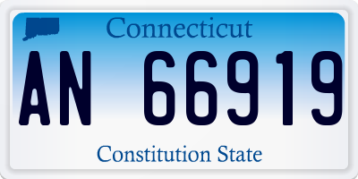 CT license plate AN66919