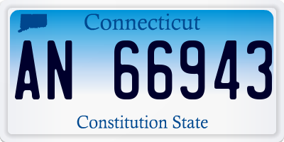 CT license plate AN66943