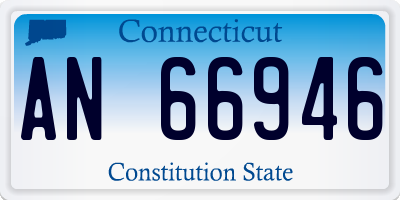 CT license plate AN66946