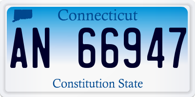 CT license plate AN66947