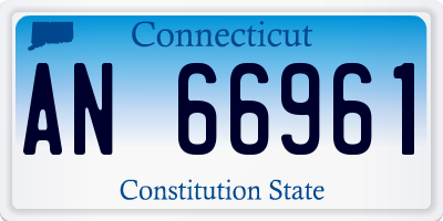 CT license plate AN66961