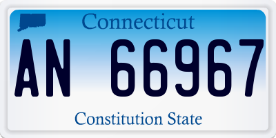 CT license plate AN66967