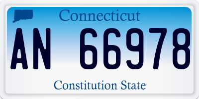 CT license plate AN66978